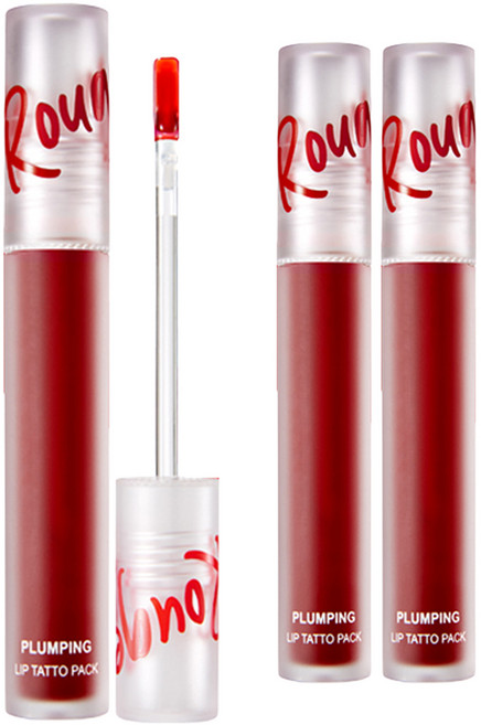 맥스클리닉 카트린 루즈스타 플럼핑 립 타투팩, 리칠리 레드, 3개