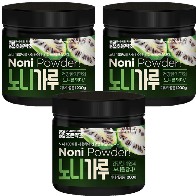 조은약초 노니 가루, 3개, 200g