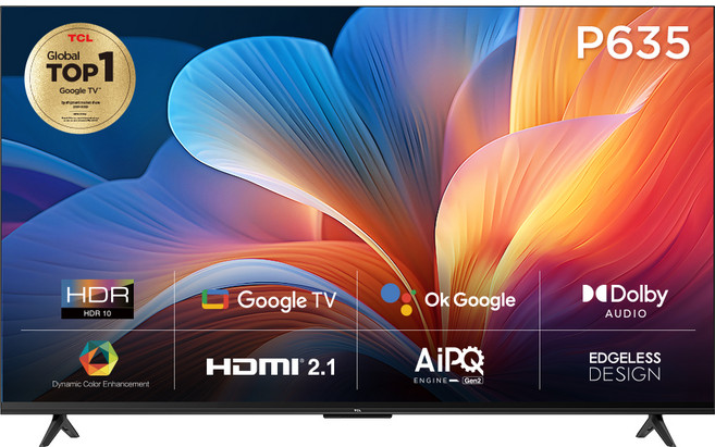 TCL 안드로이드 11 4K UHD HDR TV, 165cm(65인치), 65P635, 벽걸이형, 방문설치