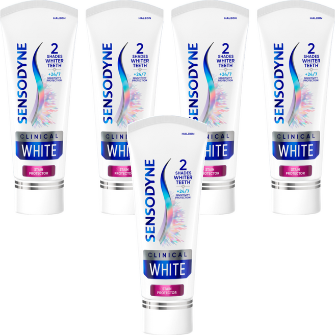 SENSODYNE 舒酸定 專研亮白抗敏牙膏, 100g, 5條