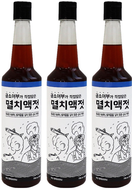 곰소어부 직접 담은 멸치 액젓, 750ml, 3개