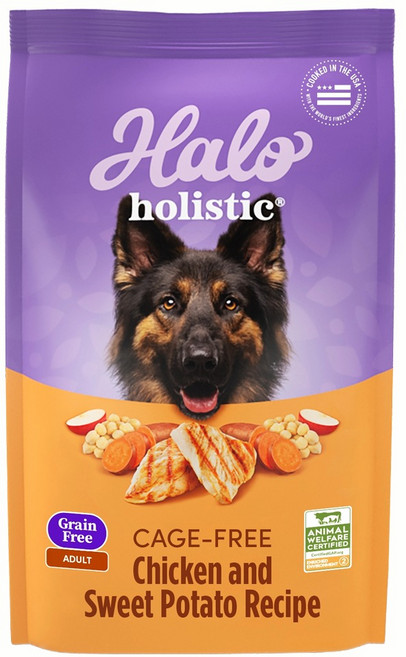 Halo 嘿囉 成犬無穀雞肉地瓜配方乾糧, 21lb, 1袋, 雞肉