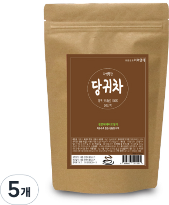 아이앤티 자연한잔 당귀차 삼각티백, 1.2g, 50개입, 5개