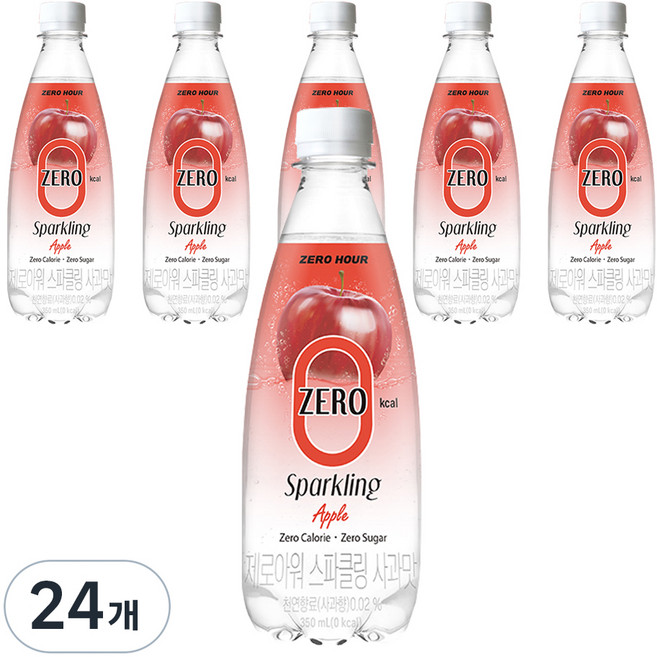 제로아워 0kcal 스파클링 사과맛, 350ml, 24개
