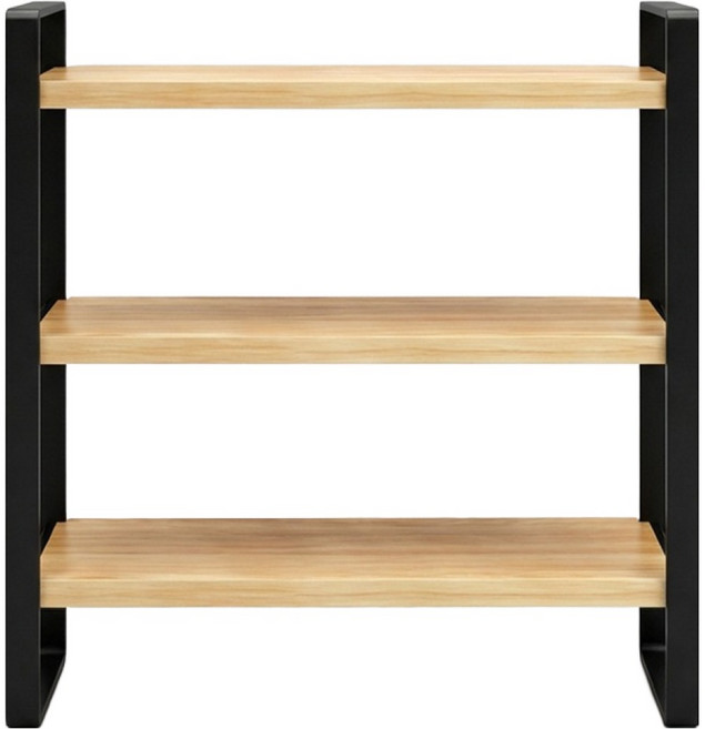 앞날창창 인테리어 책상위 수납 정리 선반, 블랙월넛, 3단