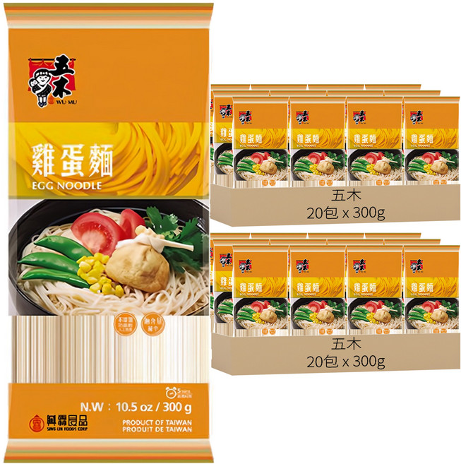 五木 雞蛋麵, 300g, 40包