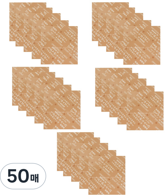 시트형 실리카겔 식품건조제 사각 본품, 1.5g, 50개