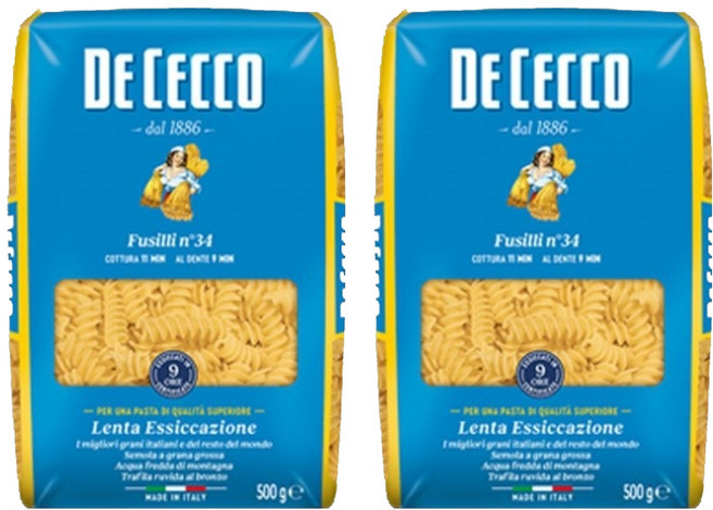 DE CECCO 得科 義大利螺旋麵, 500g, 2包