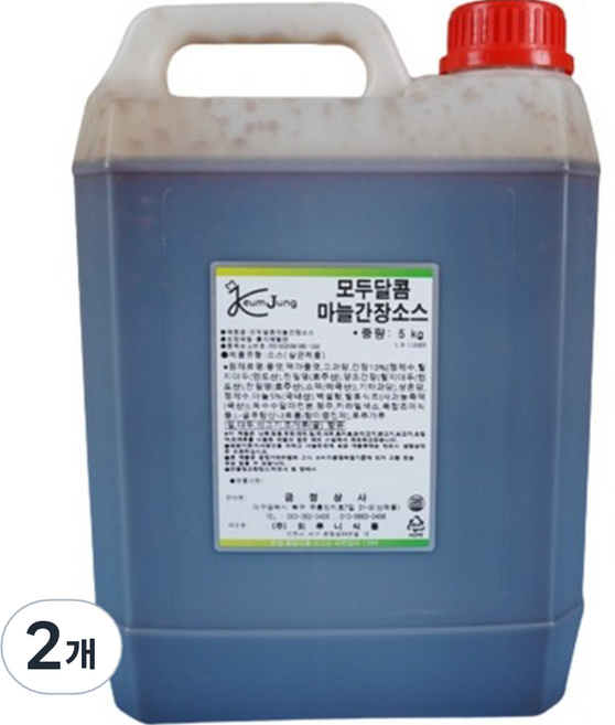 뫼루니식품 모두달콤 마늘간장소스, 5kg, 2개