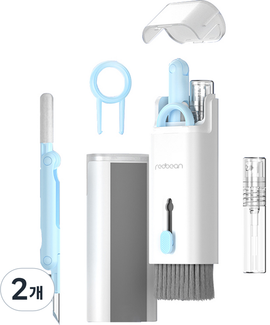 레드빈 7in1 스마트 디바이스 클리닝 브러쉬 청소키트, H1C7-BL, 스카이블루, 2개