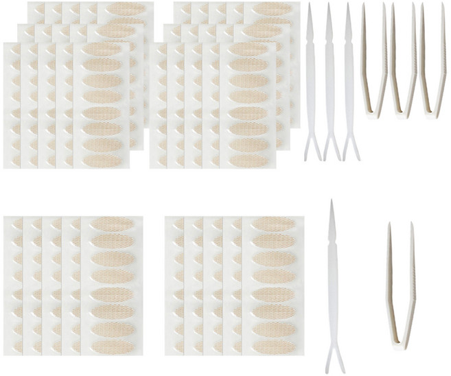 다크니스 레이스 쌍꺼풀 테이프 둥근형 80회분, 베이지, 40세트
