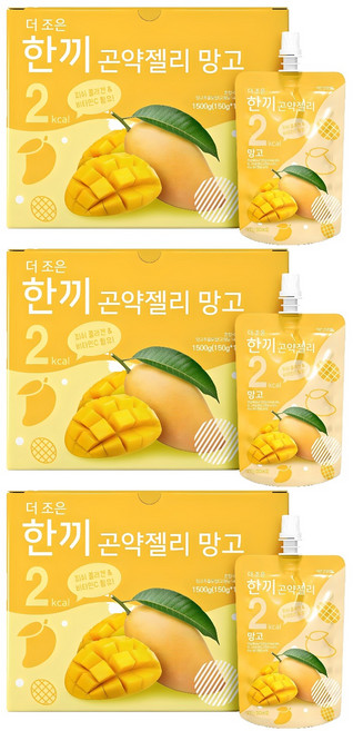 더존건강 더조은 한끼곤약젤리 망고 10개입, 1.5kg, 3개