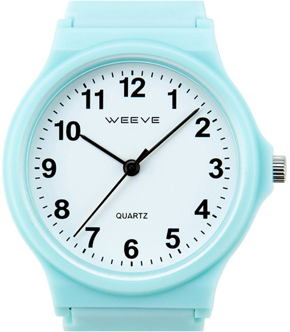WEEVE 남여공용 큰숫자 저소음 학생 수능 손목시계 WV1419