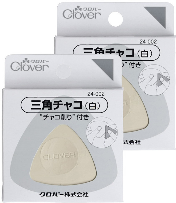 CLOVER 三角粉土餅 cl24-002, 白色, 2個
