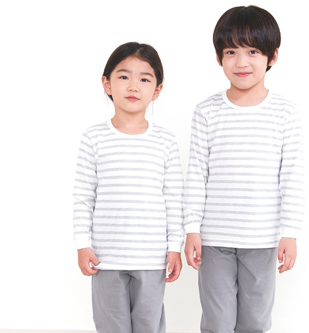 올로미미 그레이워싱 30수 코튼 실내복 세트