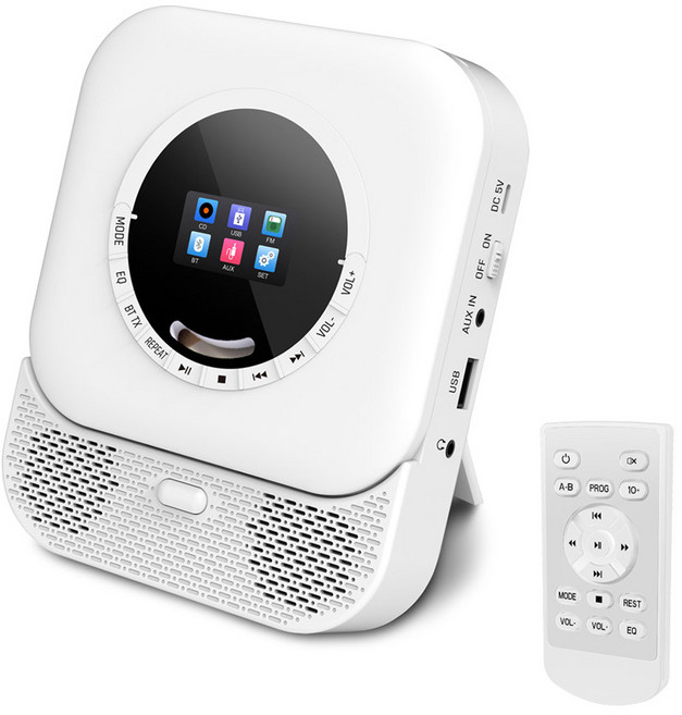 코비 라디오 TFT LCD 디스플레이 벽걸이 스탠드 무선 블루투스 CD플레이어, BTCD9-LCD