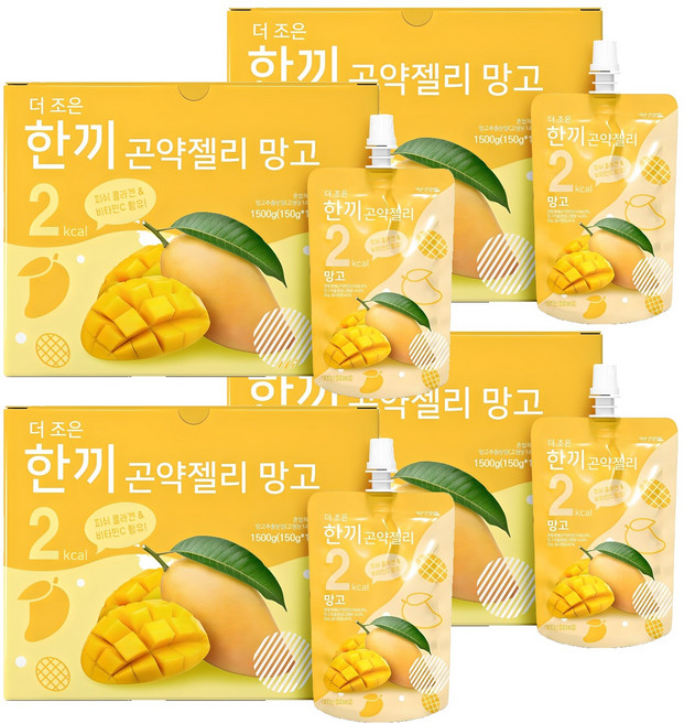 더존건강 더조은 한끼곤약젤리 망고 10개입, 1.5kg, 4개