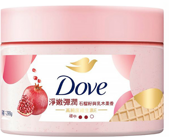 Dove 多芬 去角質身體磨砂膏 石榴籽與乳木果香, 298g, 1罐