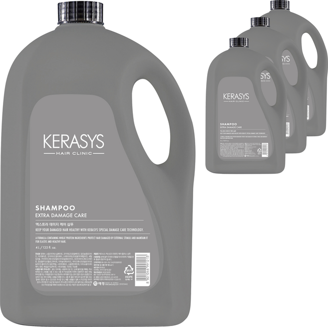 케라시스 엑스트라 데미지 케어 플러스 샴푸, 4L, 4개