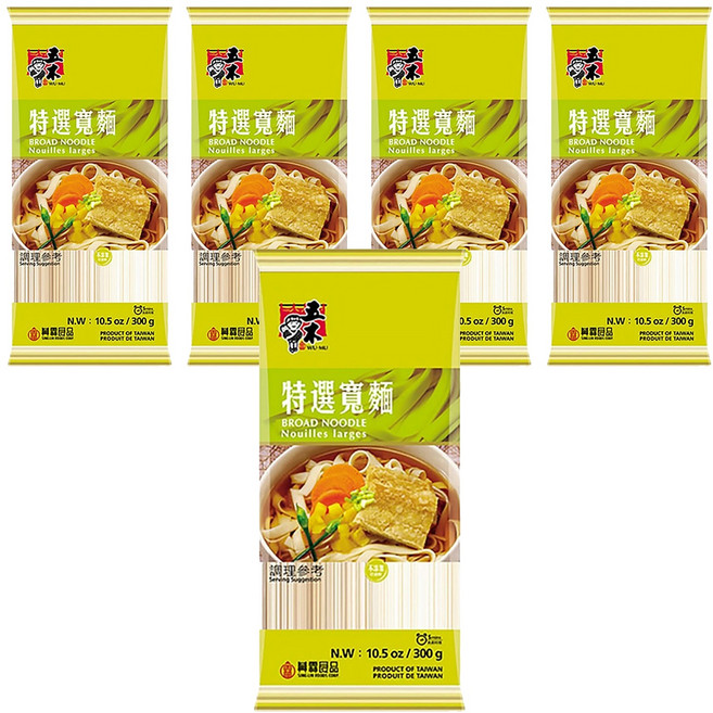 五木 寬麵, 300g, 5包