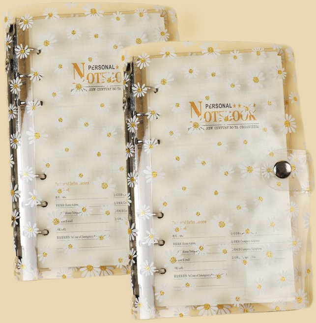 마다꾸미 투명 다이어리 용돈 챌린지 바인더 6공, 09 A5 데이지, 2개