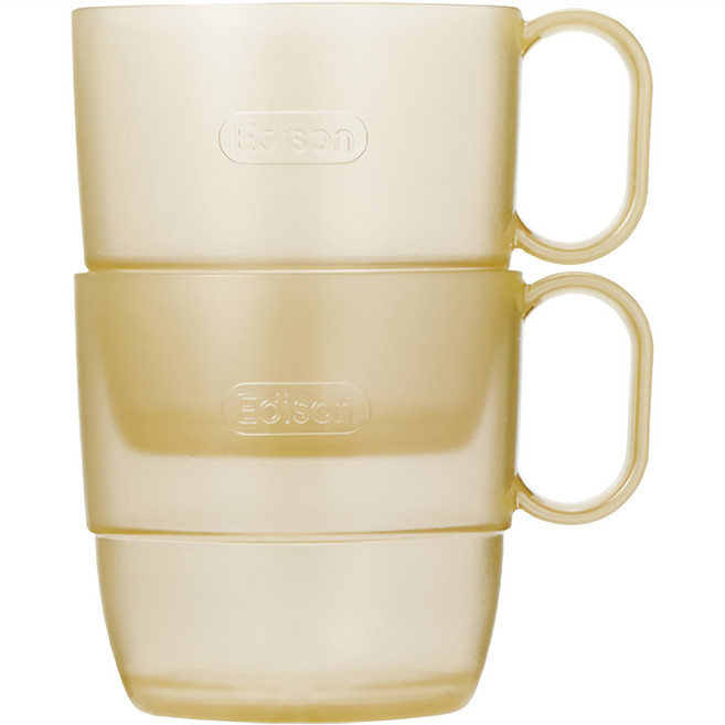 에디슨 유아용 에코젠 컵, 옐로우, 2개, 240ml