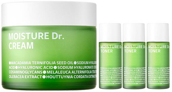 아이소이 모이스춰 닥터 장수진 수분크림 70ml + 모이스춰 닥터 토너 8ml x 3p, 1개