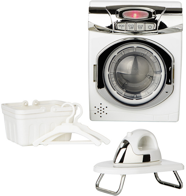 플레이맥스 작동하는 주방놀이 세탁기, 화이트, 1개