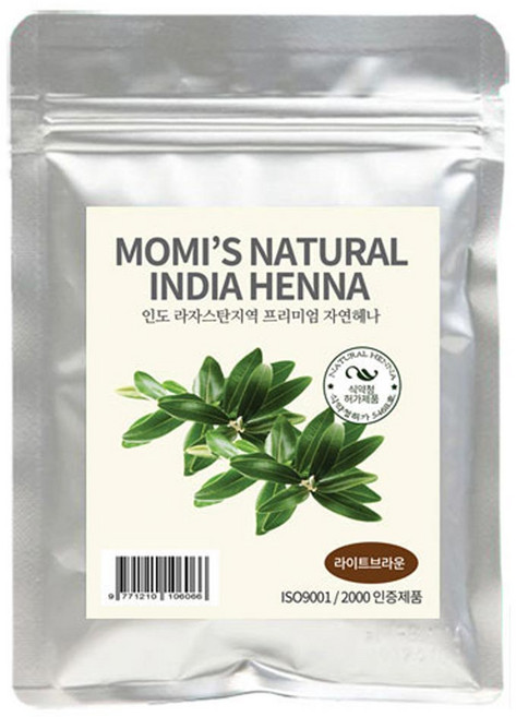 모미스 네츄럴 인디아 헤나 염색제 100g, 케미컬라이트브라운, 1개