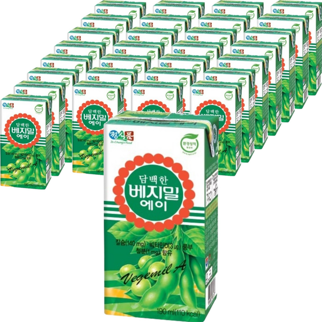 베지밀 A 담백한맛, 190ml, 80개