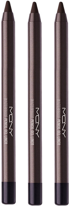 맥퀸뉴욕 워터프루프 펜슬 젤라이너 1.7g, 2호 에스프레소 라떼, 3개