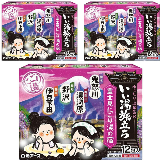Hakugen Earth 白元 入浴劑 富士見湯系列 12包, 300g, 3盒