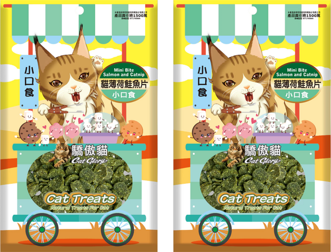 Cat Glory 驕傲貓 小口食 貓薄荷魚片, 鮭魚, 60g, 2包