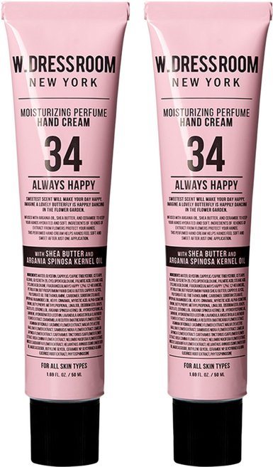 W.DRESSROOM 多麗絲 保濕香氛護手霜 No.34 Always Happy 幸福時刻, 50ml, 2條