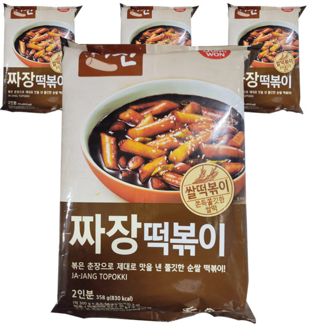 떡볶이의신 짜장 떡볶이, 358g, 4개