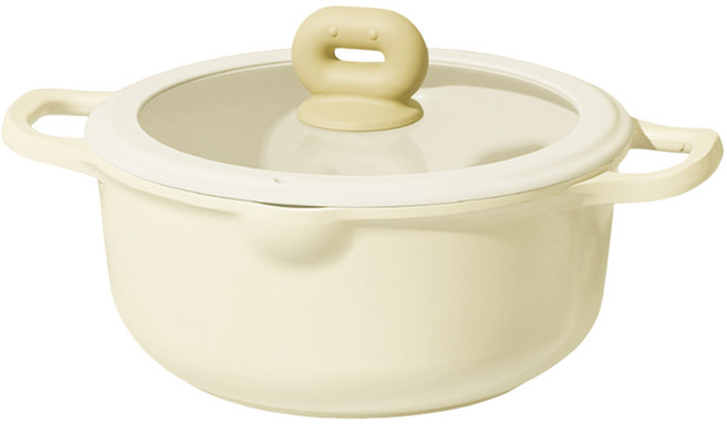CAROTE Carote Little Bean IH 雙耳鍋, 20cm, 1個, 奶油黃