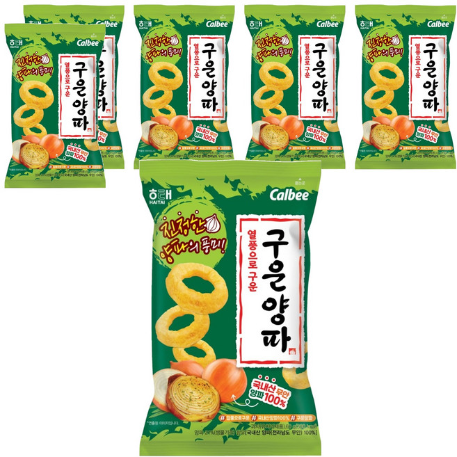 해태제과 구운양파, 60g, 6개
