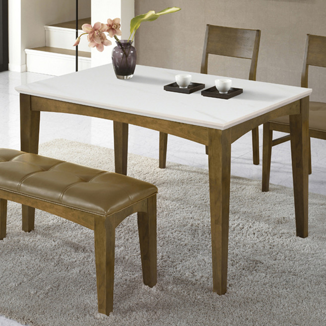 도리퍼니처 에이스 세라믹 원목 4인용 식탁 + 의자 2p + 벤치 세트 방문설치, 우드 화이트, 일반 2 + 벤치 1