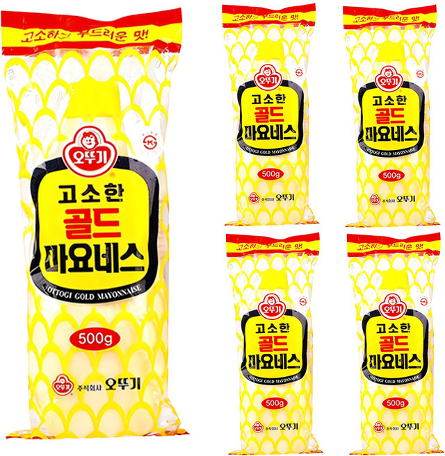 오뚜기 고소한 골드 마요네즈, 500g, 5개