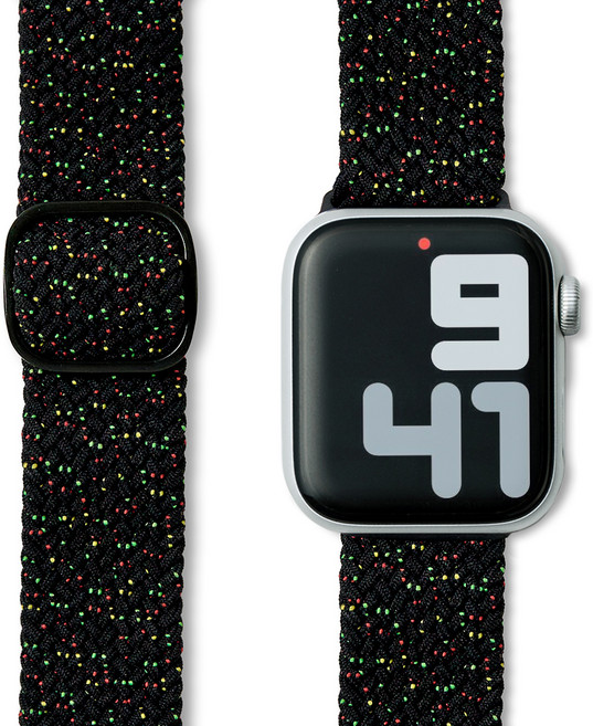 누아트 애플워치 호환 나일론 솔로루프 스트랩, 블랙 유니티, 1개