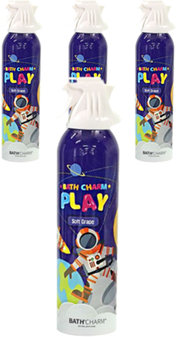 바스참 플레이 버블 클렌저 소프트 그레이프 향, 4개, 200ml