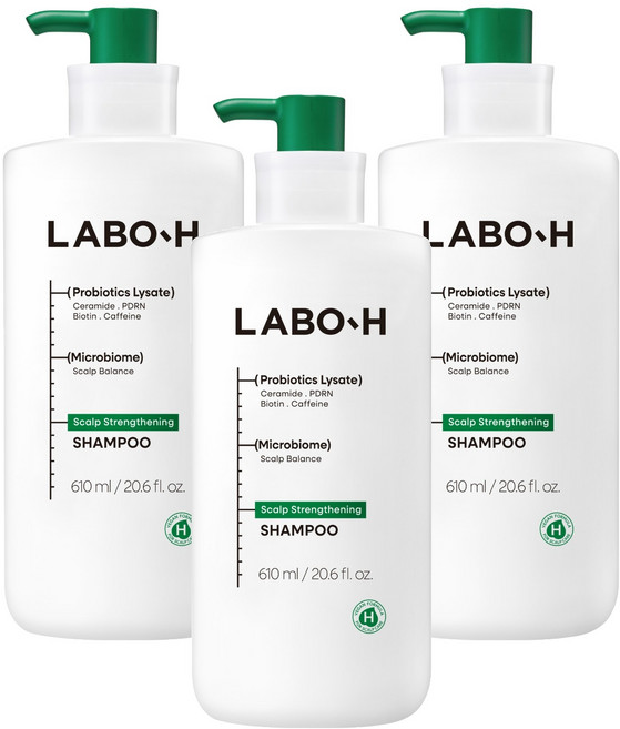 LABO-H 益生菌強健頭皮洗髮精, 610ml, 3個