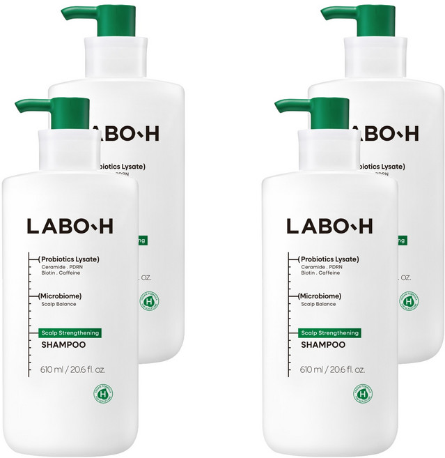 LABO-H 益生菌強健頭皮洗髮精, 610ml, 4個