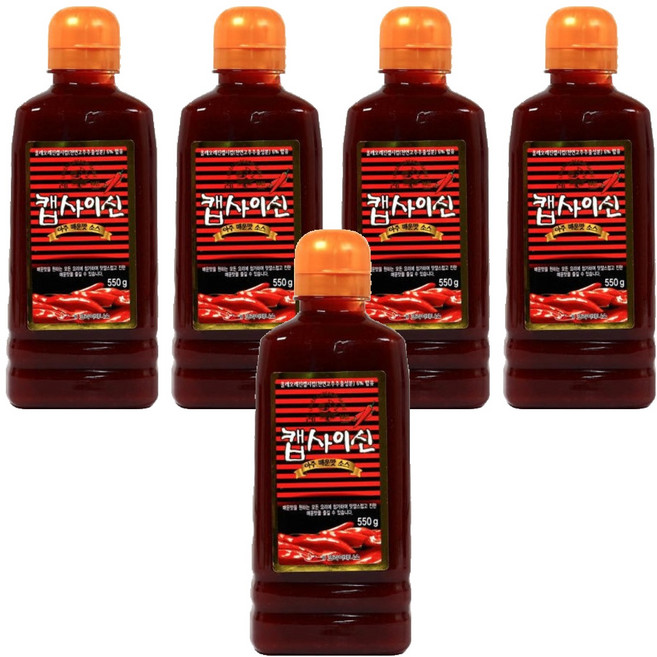 레벤 캡사이신 아주 매운맛 소스, 5개, 550g