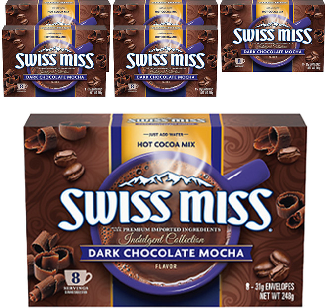 SWISS MISS 黑摩卡 可可粉, 31g, 8包, 6盒