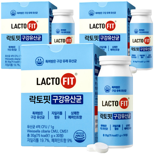 락토핏 구강 유산균, 30정, 3개