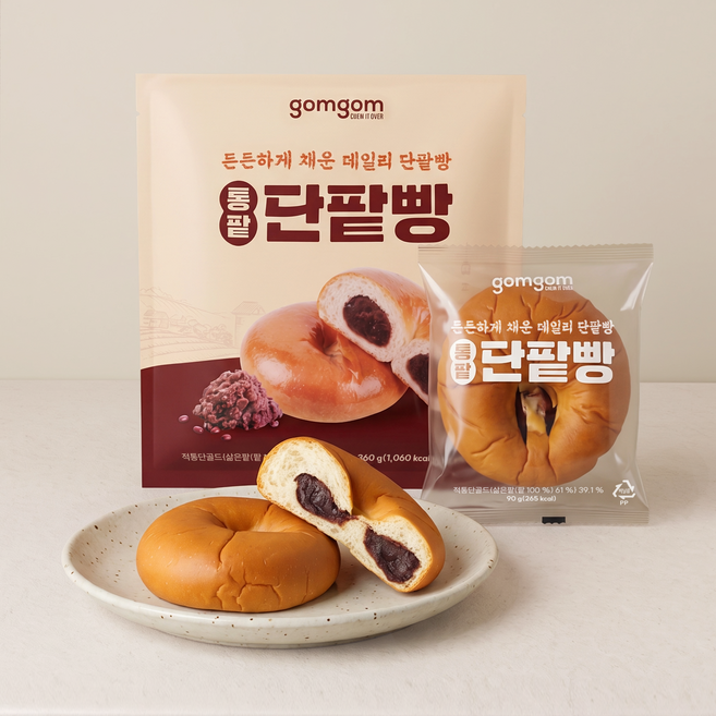 곰곰 통팥단팥빵, 360g, 1개, 1개입