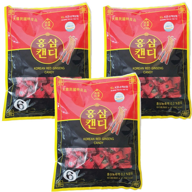 스위트영 홍삼캔디, 3개, 800g