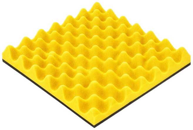 Delirium 阻燃壁掛式 臥室 錄音室 隔音 防音 吸音材料 非標準橡膠泡棉 100cm x 1000cm x 厚度 3cm, 黃色, 1個