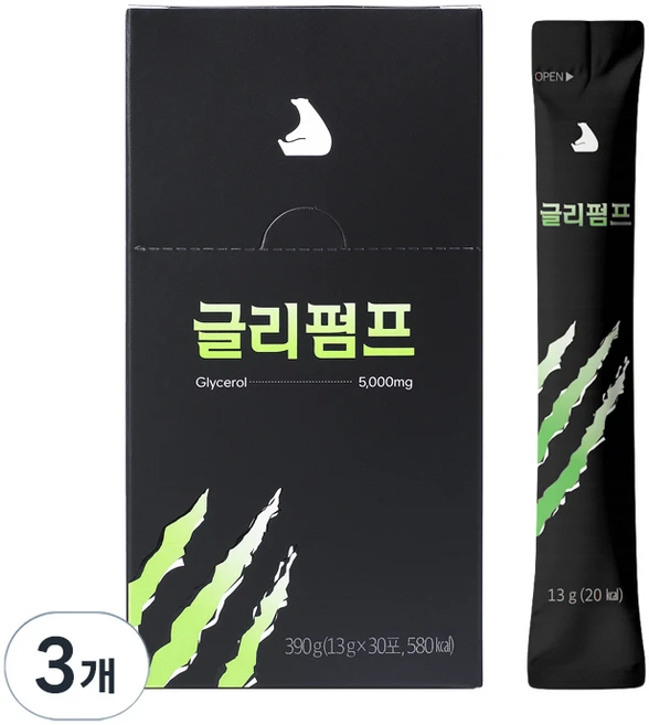 잠백이 글리세롤 글리펌프 30p, 390g, 3개 - 쿠팡